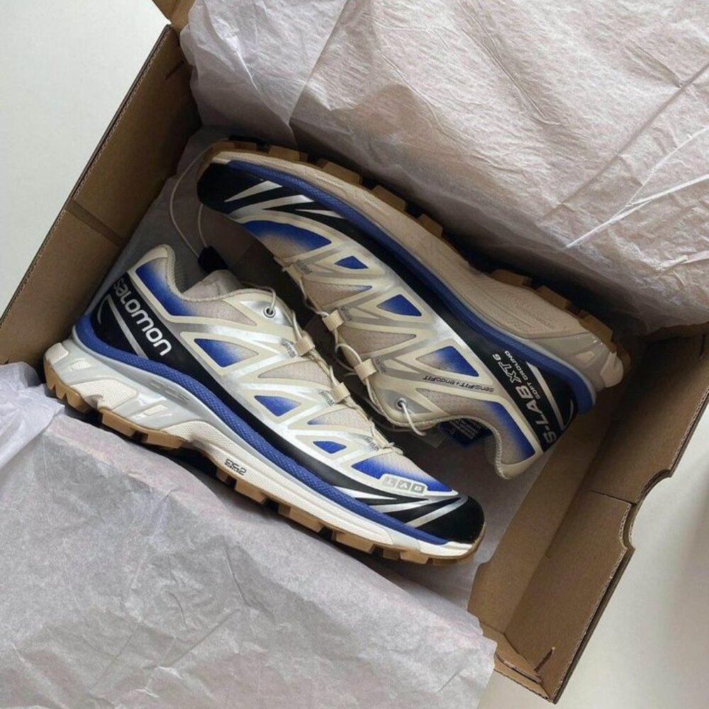 Salomon XT-6 Skyline in Bleached Sand Dazzling Blue